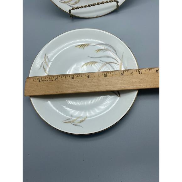 Rare Vintage Fine‎ BOHEMIAN China MCM WHEATFIELD 8 7.25" SALAD Plates Czech - Picture 3 of 6